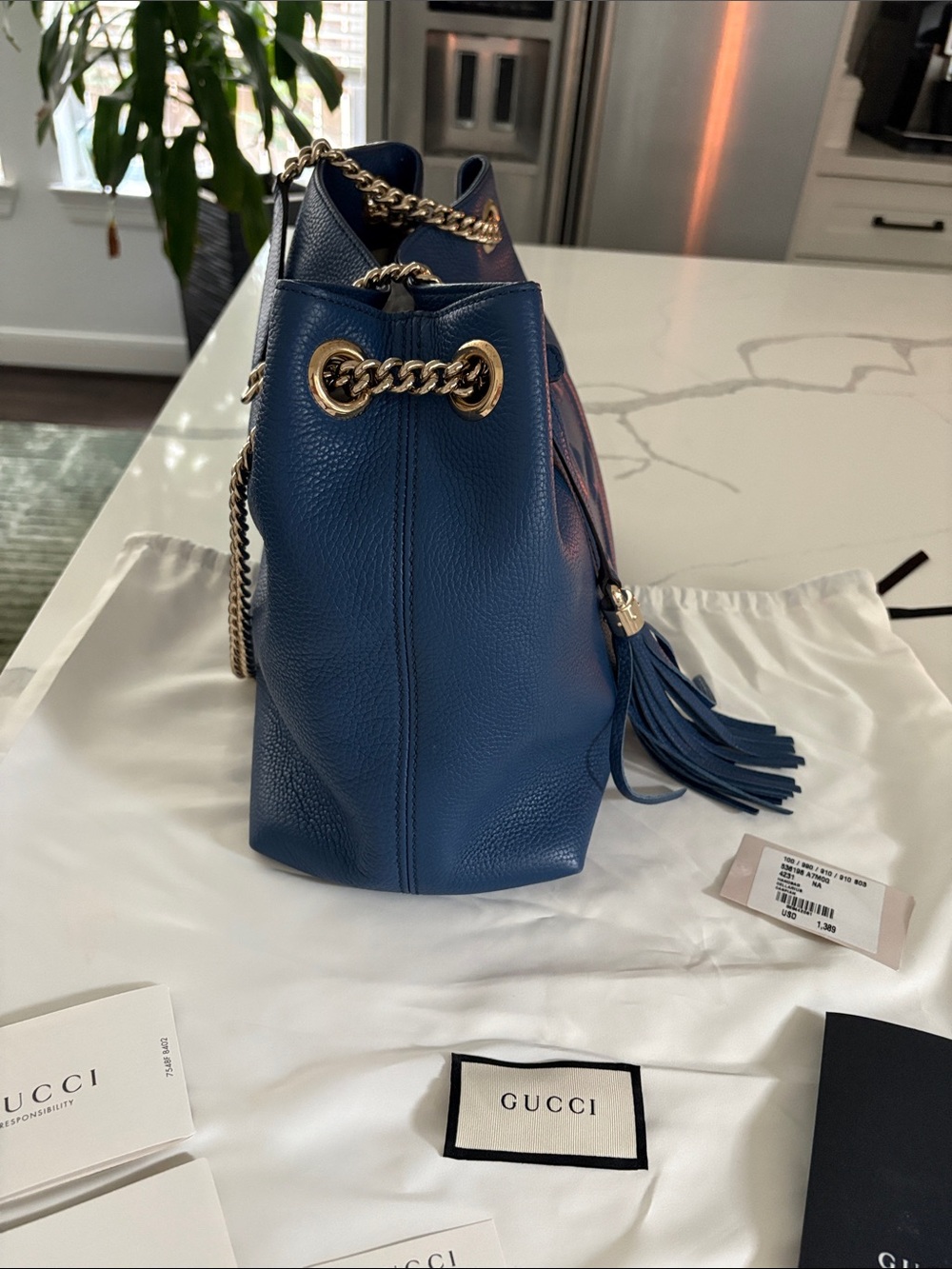 Gucci Soho Disco Shoulder Bag - Blue - Picture 4 of 16